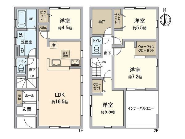 一宮市三ツ井2丁目 間取図(平面図) 一宮市三ツ井2丁目 間取図(平面図)