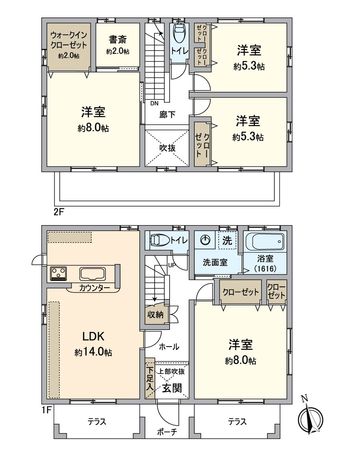 一宮市天王4丁目 戸建 間取図(平面図)