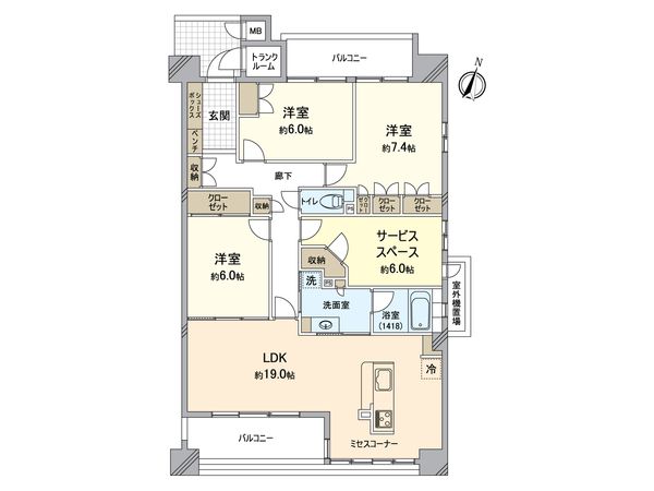 シャトレ愛松今伊勢 間取図(平面図)