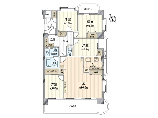モアグレース枠杁Ⅲ 間取図(平面図) モアグレース枠杁Ⅲ 間取図(平面図)
