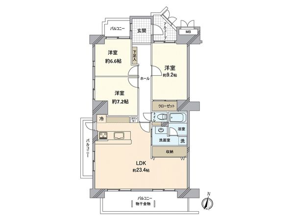 スペクトル木曽川 間取図(平面図) スペクトル木曽川 間取図(平面図)