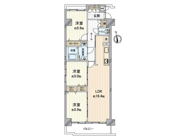 藤和シティコープ国府宮2 間取図(平面図) 間取図(平面図)