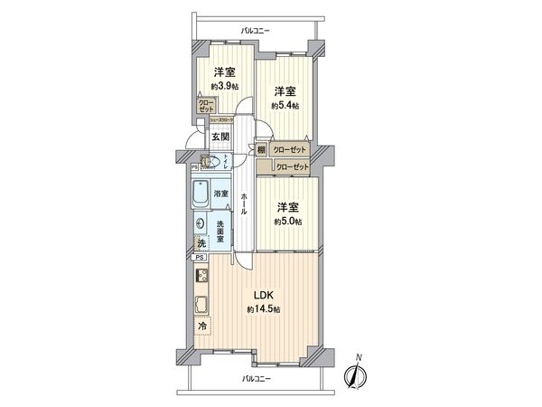 ライオンズマンション国府宮 間取図(平面図) ライオンズマンション国府宮 間取図(平面図)