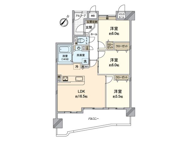 モアグレース末広 間取図(平面図) モアグレース末広 間取図(平面図)