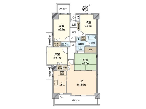パークシティ江南 四番街 間取図(平面図) パークシティ江南 四番街 間取図(平面図)