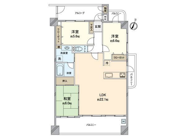 モアグレース新岐阜 間取図(平面図)