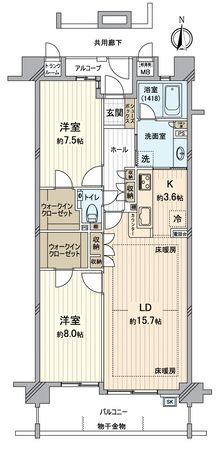 シャトレグラン福住 間取図(平面図)