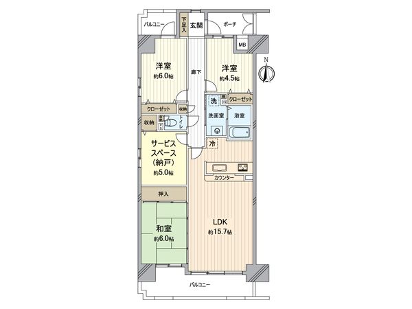 藤和シティコープ稲沢Ⅲ 間取図(平面図) 間取図(平面図)