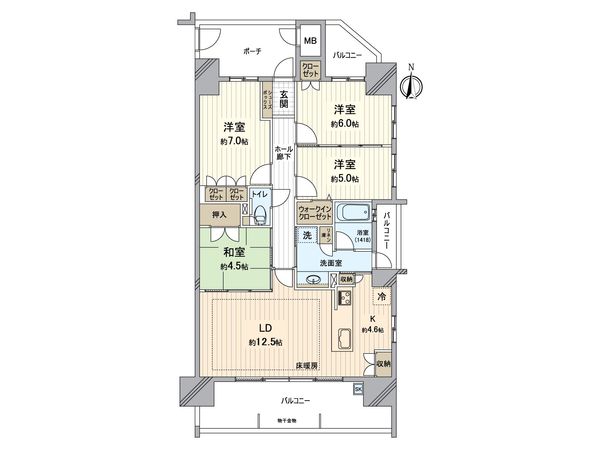 モアグレース平和Ⅳ 間取図(平面図) モアグレース平和Ⅳ 間取図(平面図)