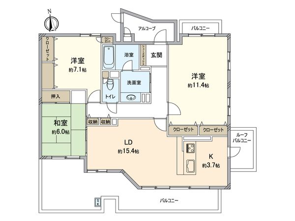 モアグレース加納城東 間取図