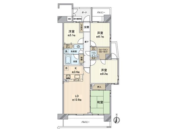 藤和シティホームズ新岐阜 間取図