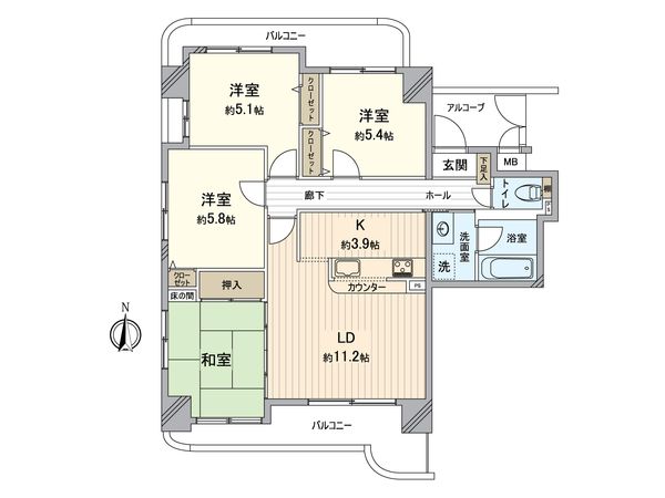 テラスノバ穂積只越 間取図(平面図)