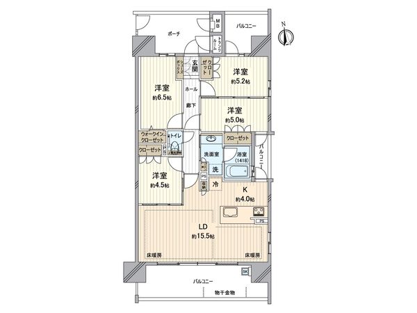 モアグレース神山マスターズフォート 間取図(平面図) モアグレース神山マスターズフォート 間取図(平面図)