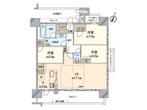 ローレルコート一宮本町 間取図(平面図) ローレルコート一宮本町 間取図(平面図)