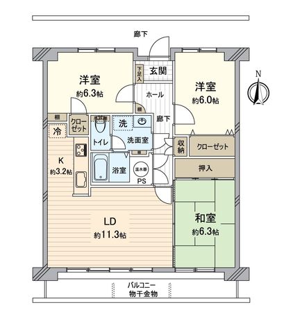 シャトレ愛松尾西Ⅱ 間取図(平面図) シャトレ愛松尾西Ⅱ 間取図(平面図)