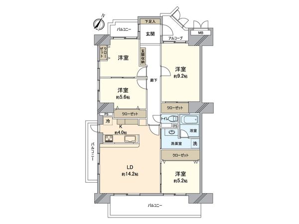 スペクトル木曽川 間取図(平面図) スペクトル木曽川 間取図(平面図)