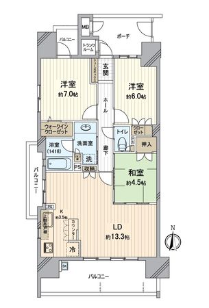 モアグレース岐南駅前 間取図(平面図) 間取図(平面図)