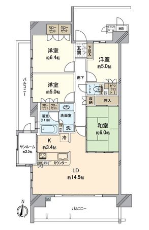 アトレ国府宮グレイシア 間取図(平面図)
