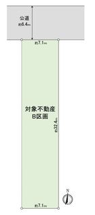 北名古屋市高田寺出口 土地 B号棟 区画図