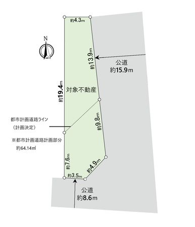 岩倉市神野町又市 土地 区画図 岩倉市神野町又市 土地 区画図
