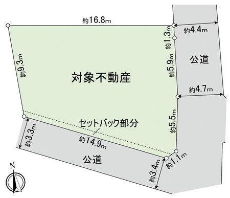 北名古屋市徳重本郷 地形図
