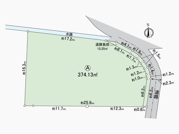 岐阜市木田 A区画 区画図 岐阜市木田 A区画 区画図