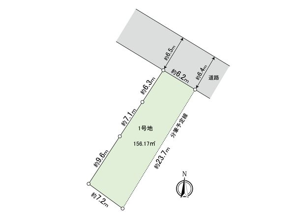 瀬戸市上本町 土地 区画図 瀬戸市上本町 土地 区画図