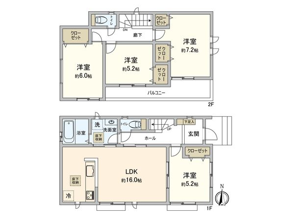 北名古屋市宇福寺神明 間取図(平面図) 北名古屋市宇福寺神明 間取図(平面図)