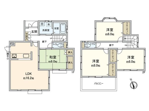 西区稲生町字杁先 戸建 間取図(平面図) 間取図(平面図)