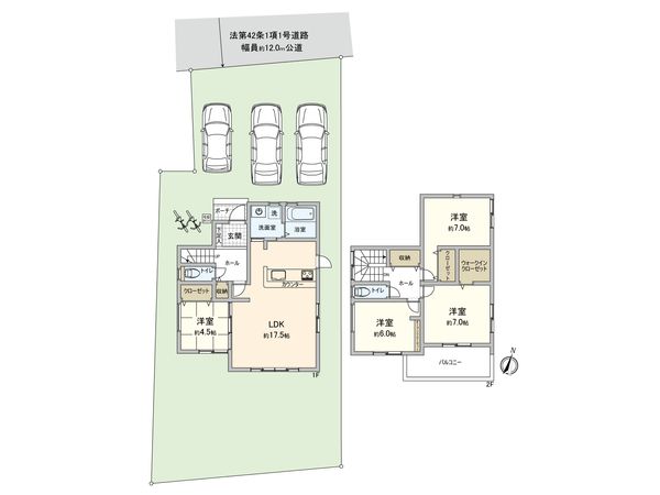 瀬戸市平町2丁目 新築戸建 間取図(平面図) 間取図(平面図)