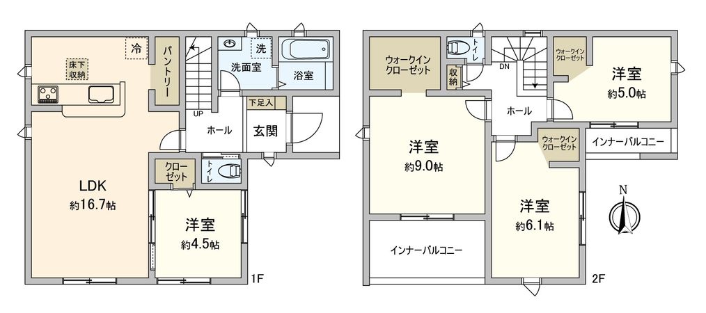 岩倉市八剱町郷 4号棟 間取図(平面図)