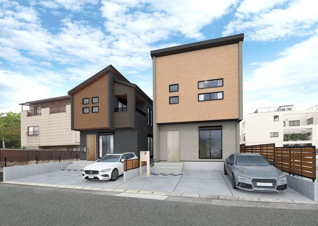 西区大野木4丁目 新築戸建 1号棟 外観パース図 西区大野木4丁目 新築戸建 1号棟 外観パース図