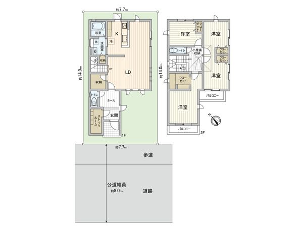 西区中小田井3丁目 間取図(平面図)