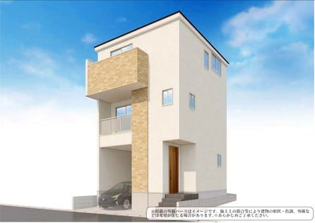 西区新福寺町1丁目 新築戸建 1号棟 外観パース図