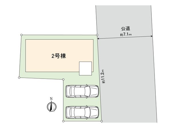 西区新福寺町1丁目 新築戸建 2号棟 区画図