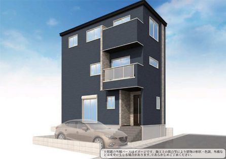 西区新福寺町1丁目 新築戸建 2号棟 外観パース図