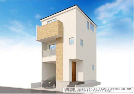 西区新福寺町1丁目 新築戸建 1号棟 外観パース図