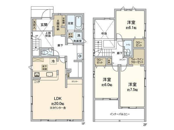 西区清里町 新築戸建 間取図(平面図) 西区清里町 新築戸建 間取図(平面図)
