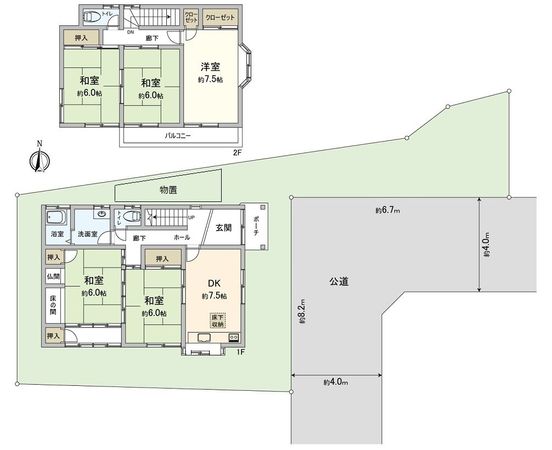 岩倉市南新町五反田 間取図(平面図) 岩倉市南新町五反田 間取図(平面図)