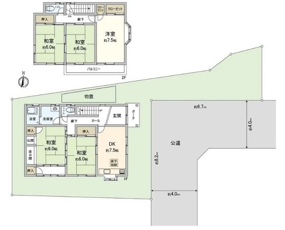 岩倉市南新町五反田 間取図(平面図) 岩倉市南新町五反田 間取図(平面図)