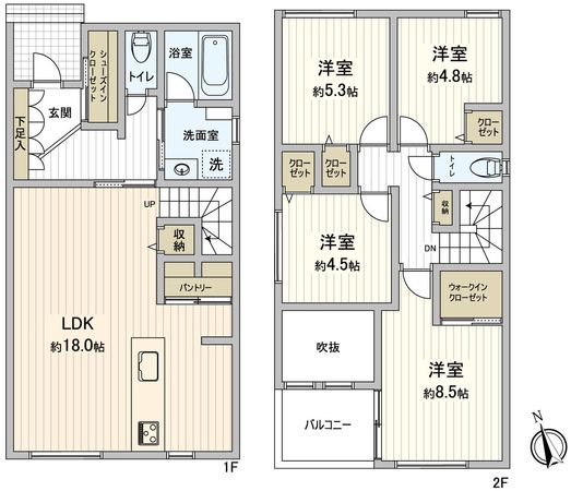 西区稲生町3丁目 間取図(平面図) 西区稲生町3丁目 間取図(平面図)