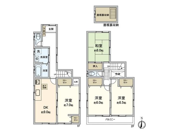北名古屋市久地野河原 間取図(平面図) 北名古屋市久地野河原 間取図(平面図)