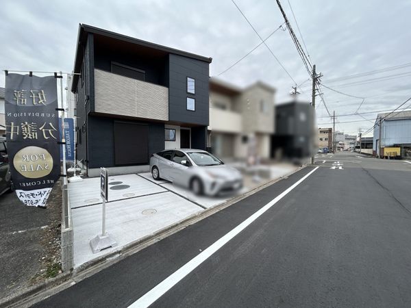 清須市西枇杷島町古城2丁目 新築戸建 前面道路含む外観