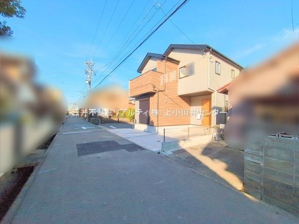 北名古屋市久地野河原 新築戸建 前面道路含む外観 北名古屋市久地野河原 新築戸建 前面道路含む外観