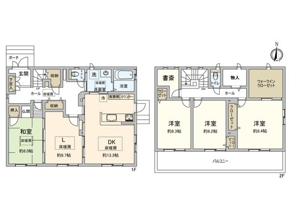 北名古屋市鹿田合田 間取図(平面図) 北名古屋市鹿田合田 間取図(平面図)