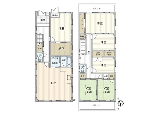 西区中小田井5丁目 戸建 間取図(平面図) 西区中小田井5丁目 戸建 間取図(平面図)
