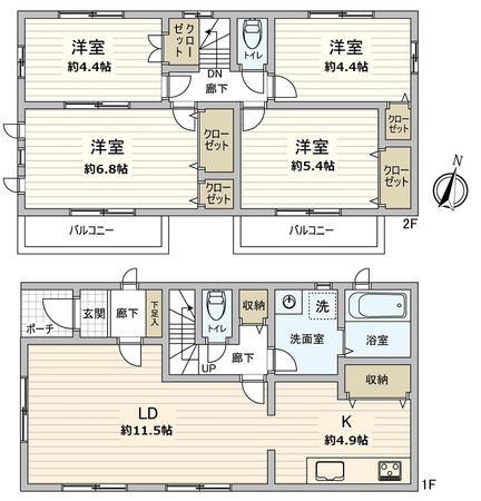 北名古屋市高田寺起返 戸建 間取図(平面図) 北名古屋市高田寺起返 戸建 間取図(平面図)