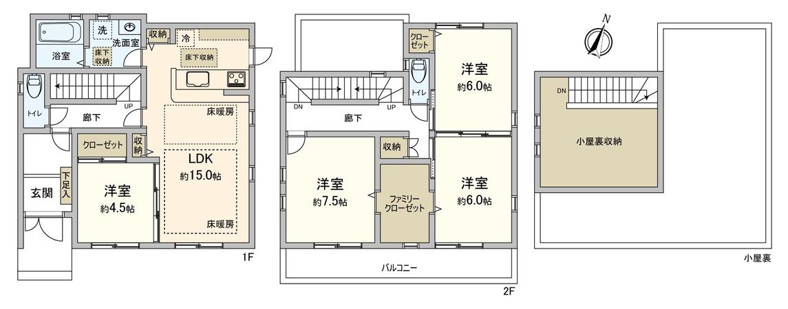 守山区桜坂1丁目 間取図(平面図) 守山区桜坂1丁目 間取図(平面図)