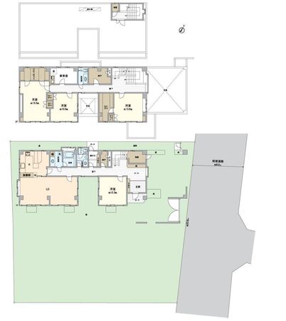 岐阜市学園町2丁目 戸建 間取図(平面図)