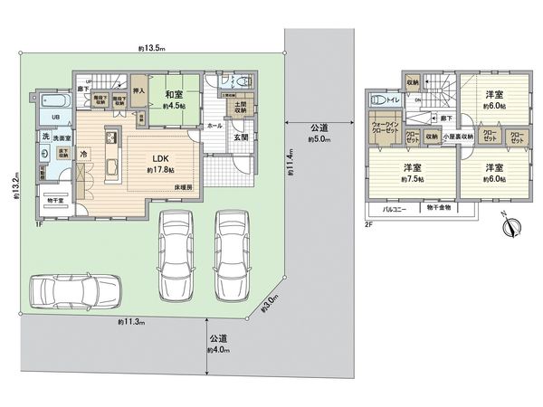 三重郡菰野町大字菰野字中里 間取図(平面図) 三重郡菰野町大字菰野字中里 間取図(平面図)